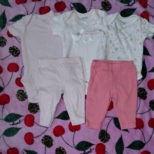 Carter's Soft Cream Ribbed Onesie